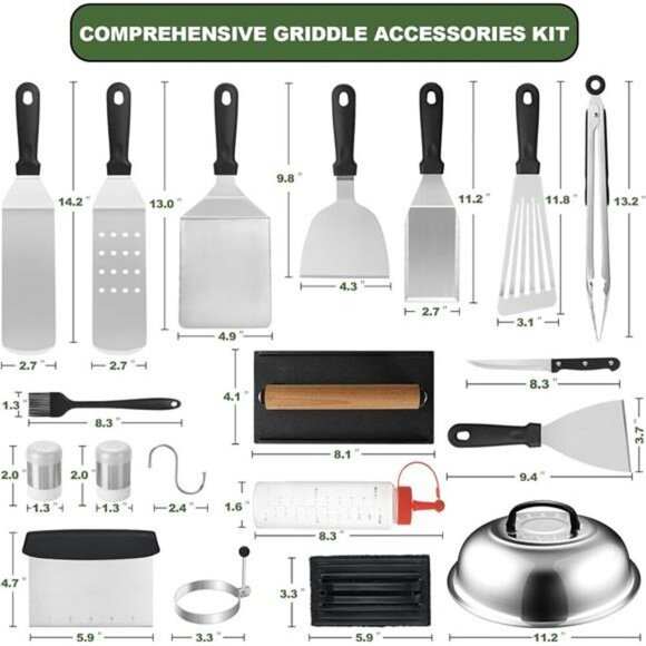 Griddle Accessories Set 35PC Spatula Grill Tools Kit for Blackstone Camp Chef - Picture 2 of 8